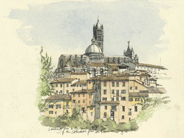Siena Cathedral from San Domenico | I love this view of the Cathedral in Siena from close to the large church of San Domenico