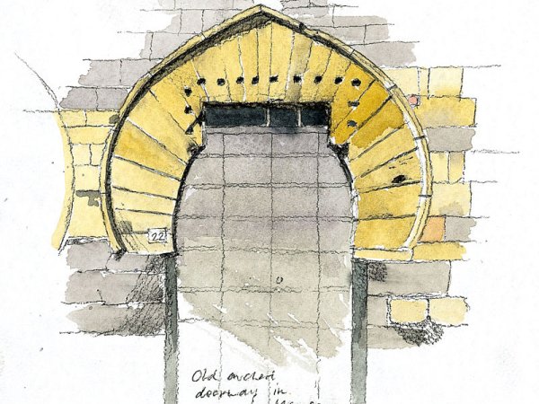 Arch in Mensano | An 11th century arch on a village street in Tuscany