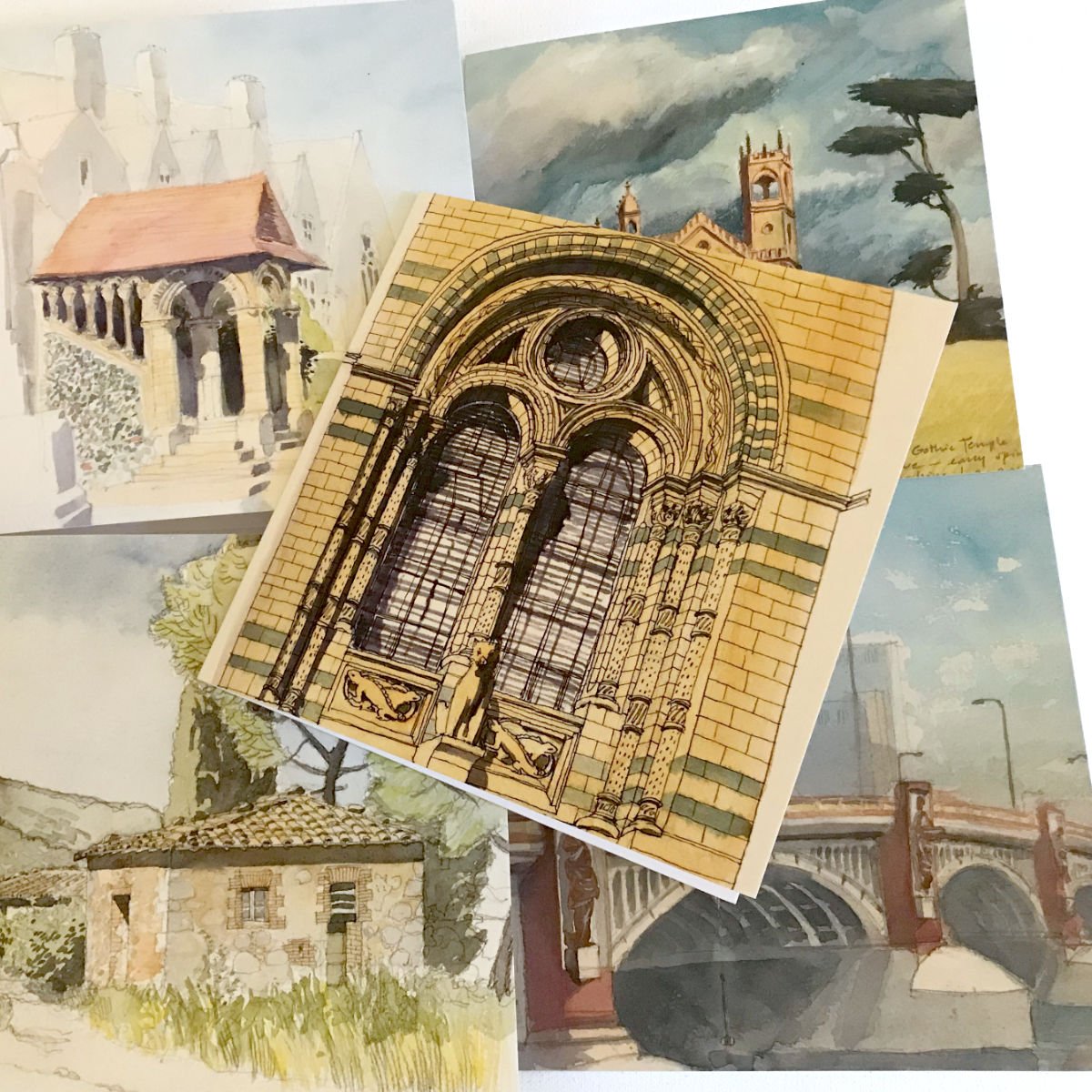 5 Assorted Art Cards