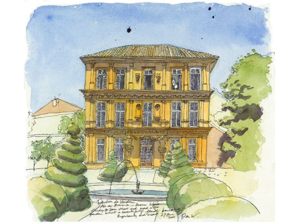 Pavilion de Vendome | I loved sitting in this sunbathed park drawing this ornate facade